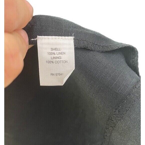 J. Jill Women's Pure Linen Black Layered Sleeveless Shift Dress Lagenlook XS EUC - Picture 5 of 9